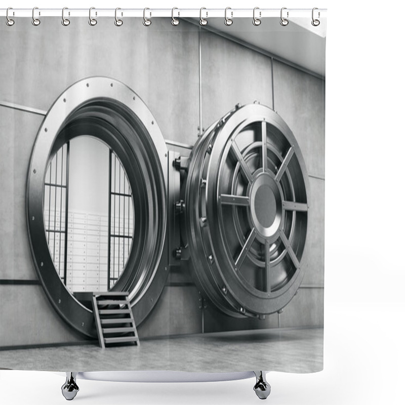 Personality  Wide Open Vault Door Shower Curtains