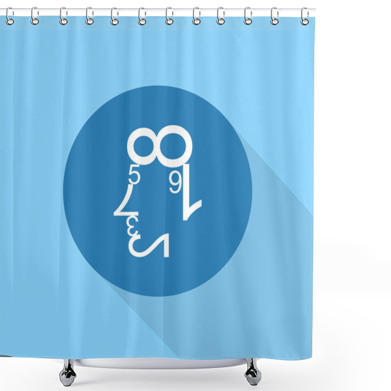 Personality  Human Face Of The Data Figures Shower Curtains