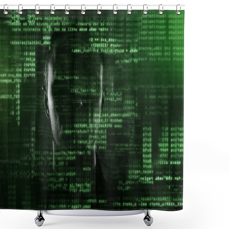 Personality  Hacker At Work Shower Curtains