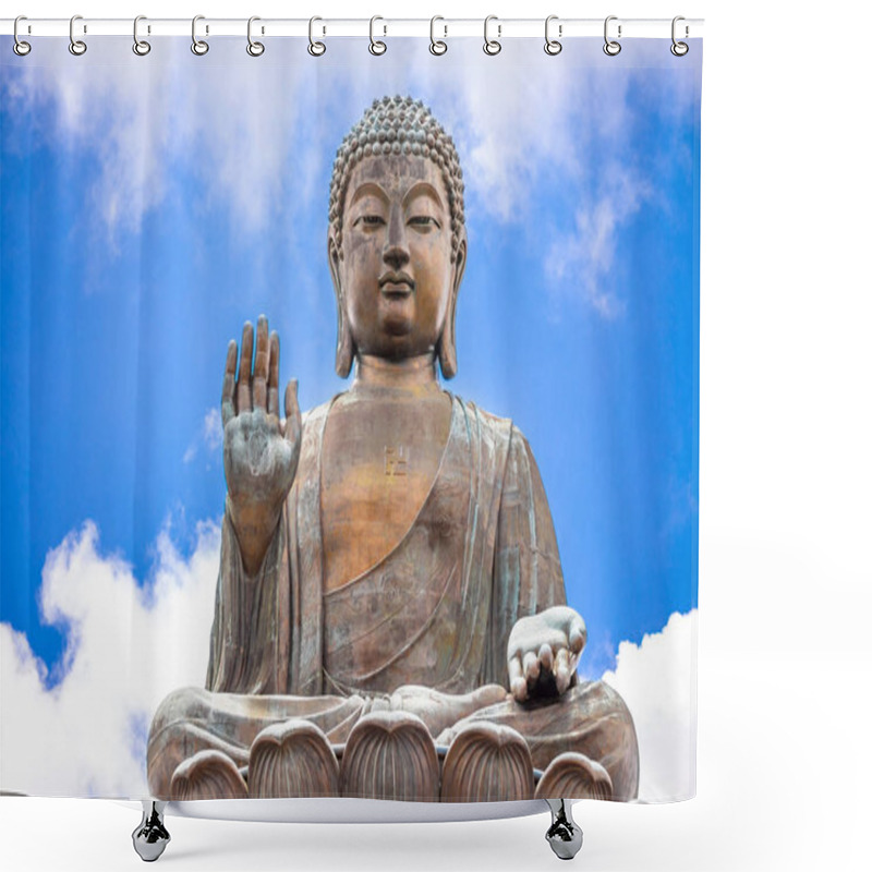 Personality  Tian Tan Buddha, Big Budda, The Enormous Tian Tan Buddha At Po Lin Monastery In Hong Kong. The World's Tallest Outdoor Seated Bronze Buddha Located In Nong Ping 360. Shower Curtains