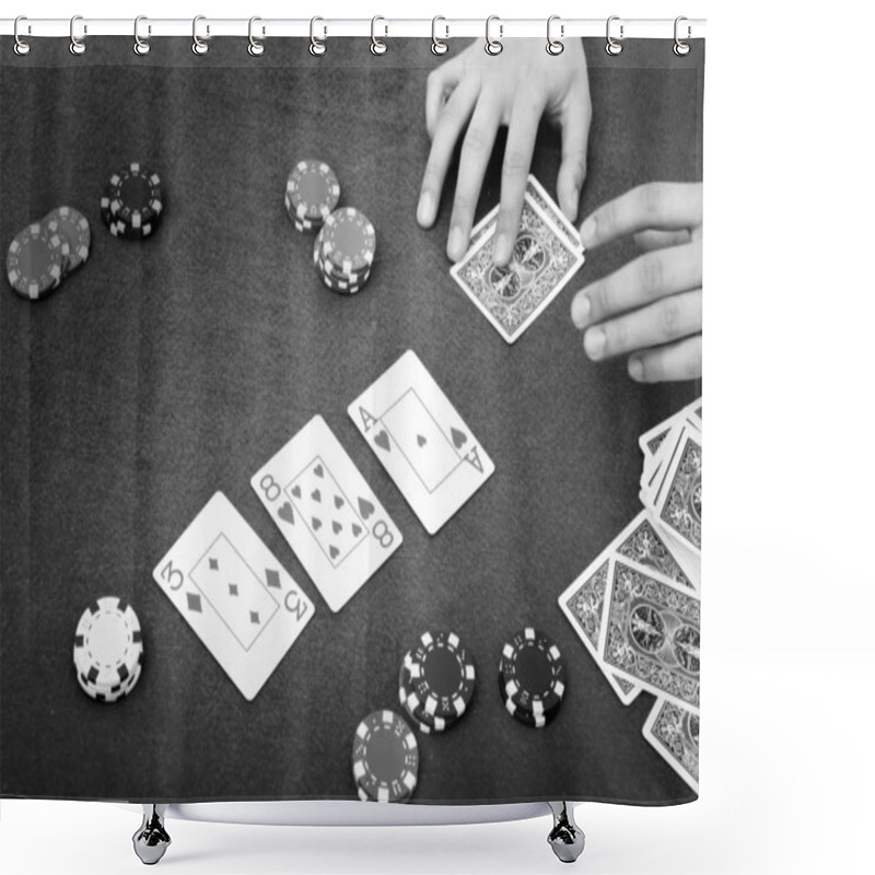 Personality  Poker Atmosphere Shower Curtains