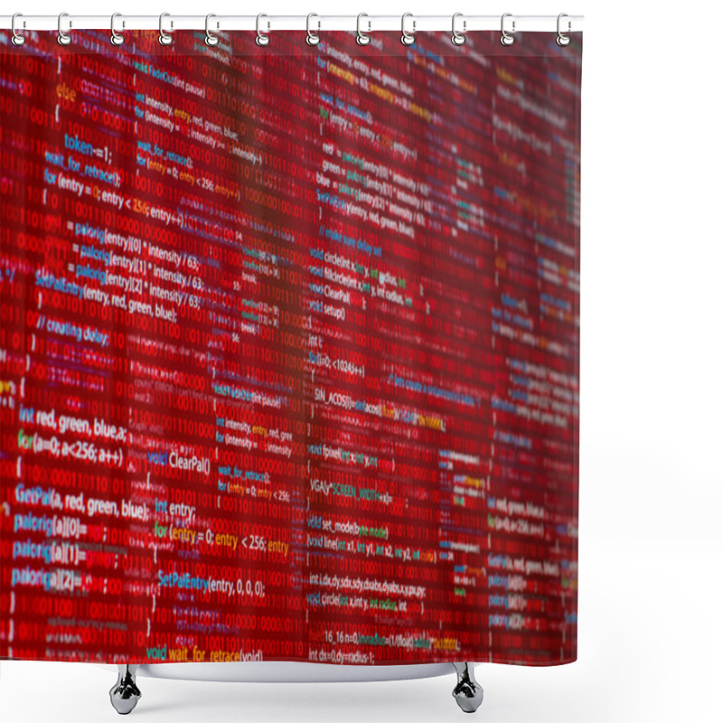 Personality  Red Code Shower Curtains