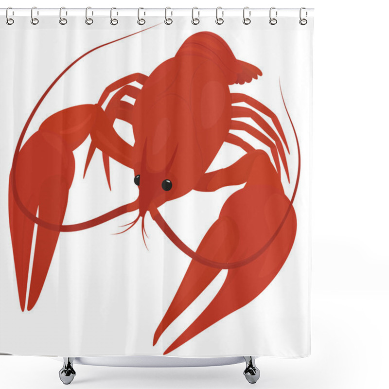 Personality  Boiled Red Crayfish, Crawfish Shower Curtains