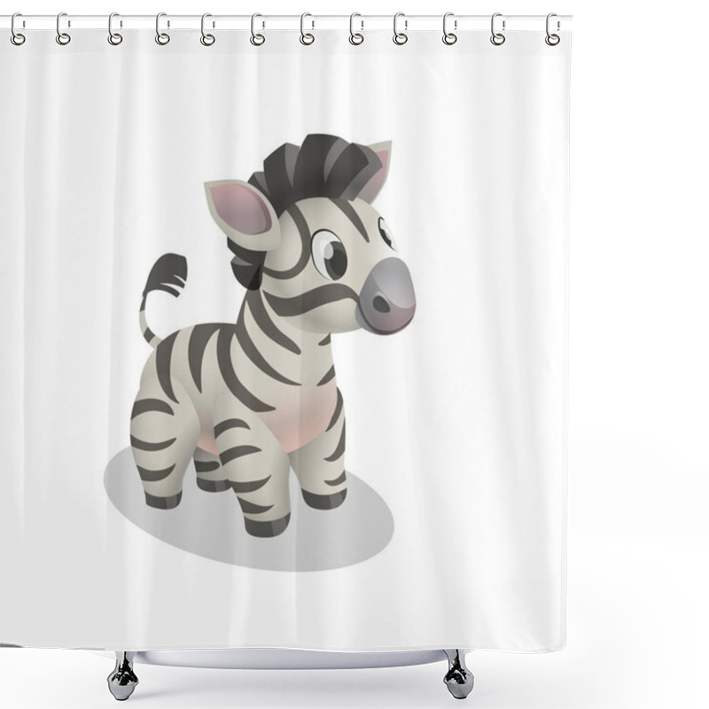 Personality  Cute Baby Zebra Shower Curtains