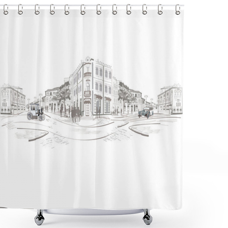 Personality  Series Of Streets In The Old City Shower Curtains