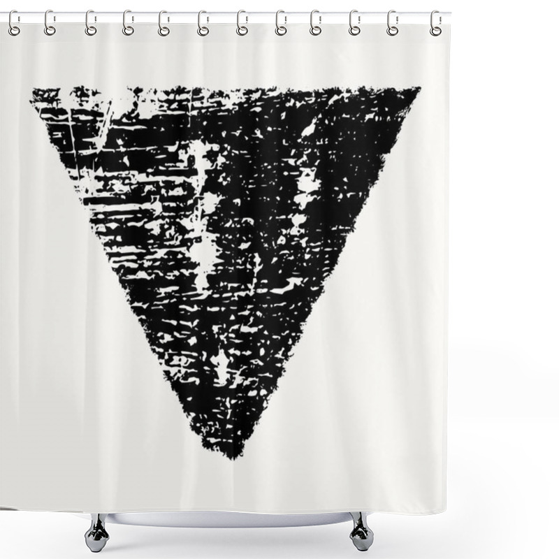 Personality  Grunge Isolated Triangle Shower Curtains