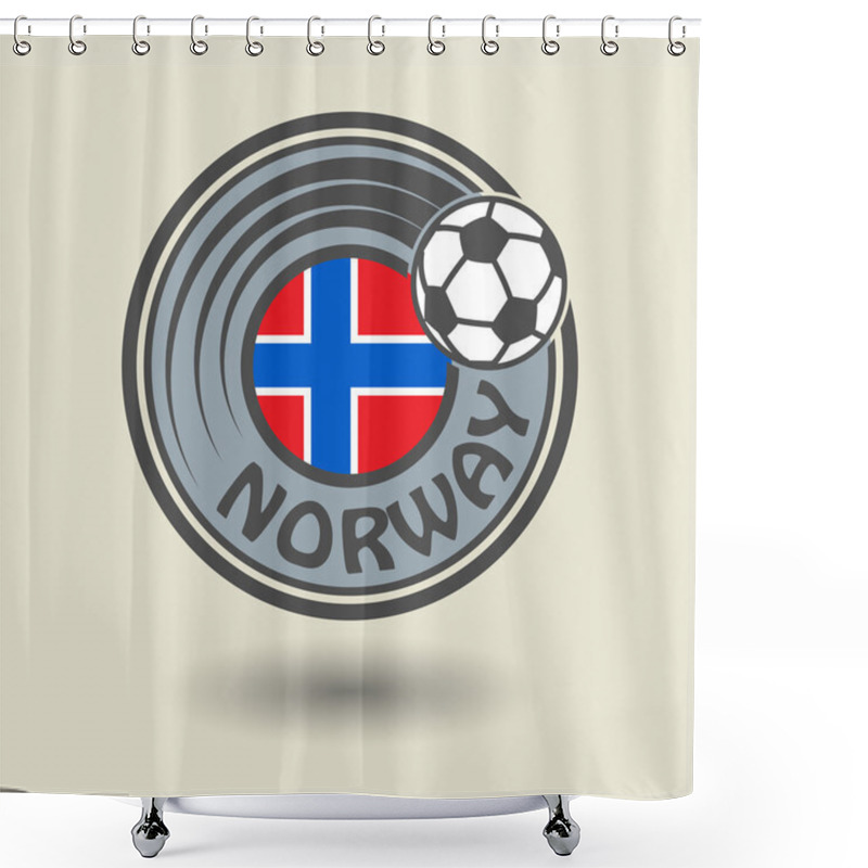 Personality  Football Norway Stamp Shower Curtains