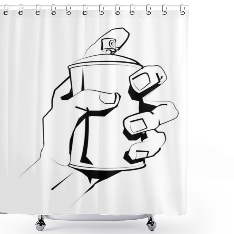 Personality  Graff Spray Can Shower Curtains