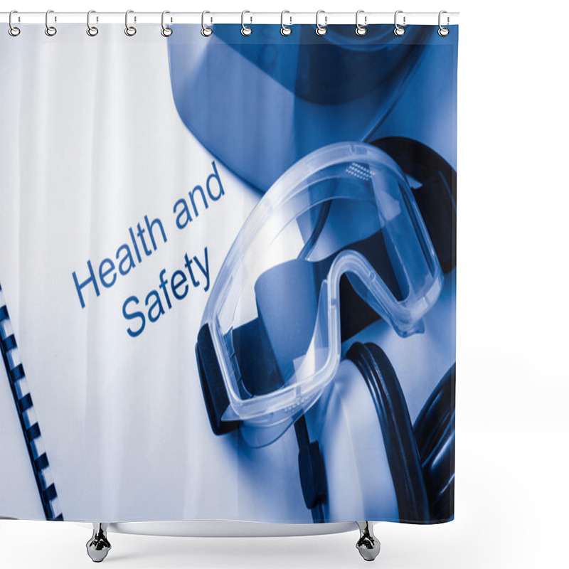 Personality  Register With Goggles, Earphones And Helmet Shower Curtains