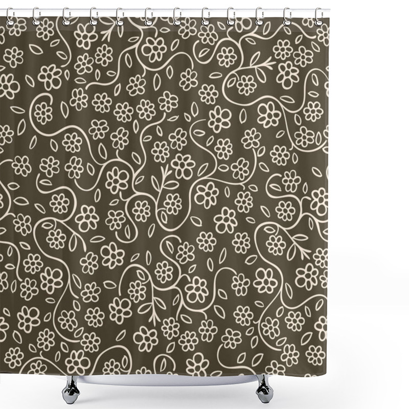 Personality  Seamless Flowers Shower Curtains