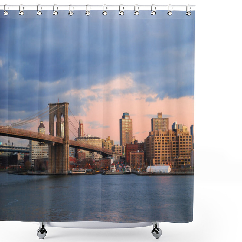 Personality  Brooklyn Bridge New York City Shower Curtains