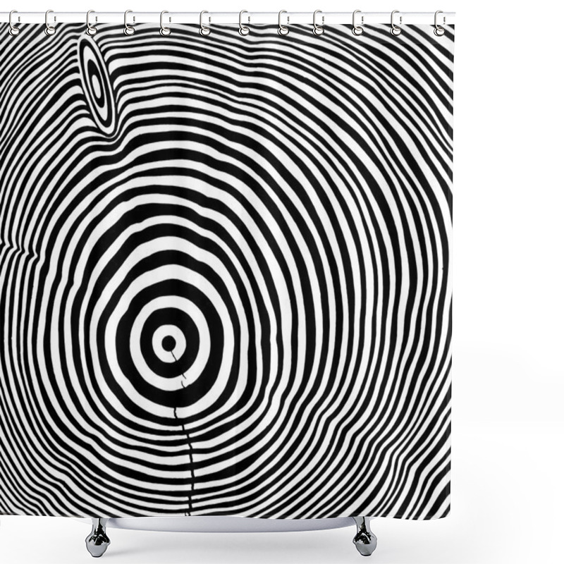 Personality  Abstract Annual Rings Shower Curtains