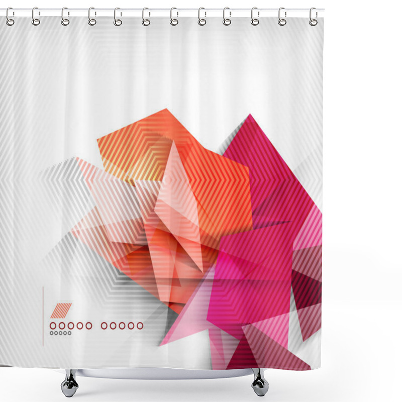 Personality  Geometric Shapes Abstract Background Shower Curtains