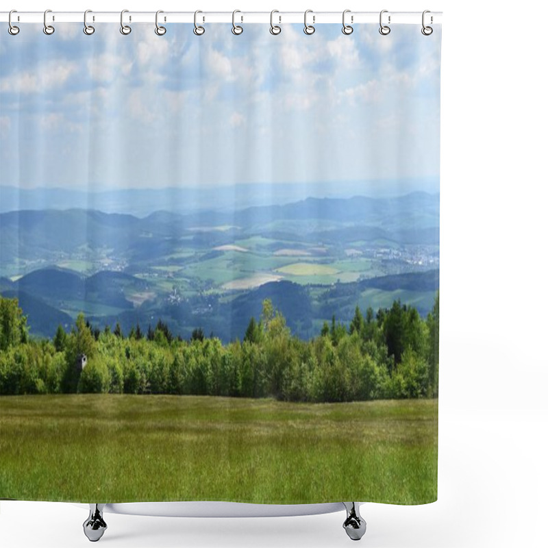 Personality  Beautiful Landscape In The Mountains In Summer. Czech Republic - The White Carpathians - Europe. Shower Curtains