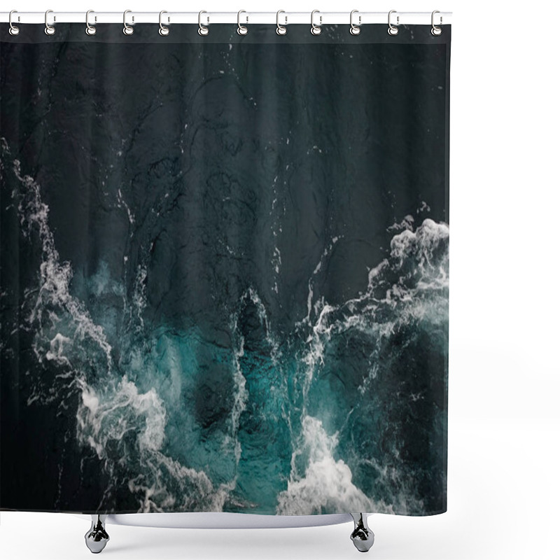 Personality  Ferry Boat Trace In A Frothing Bluish Ocean Shower Curtains