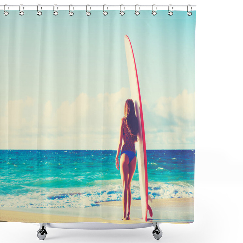 Personality  Beautiful Surfer Girl Shower Curtains