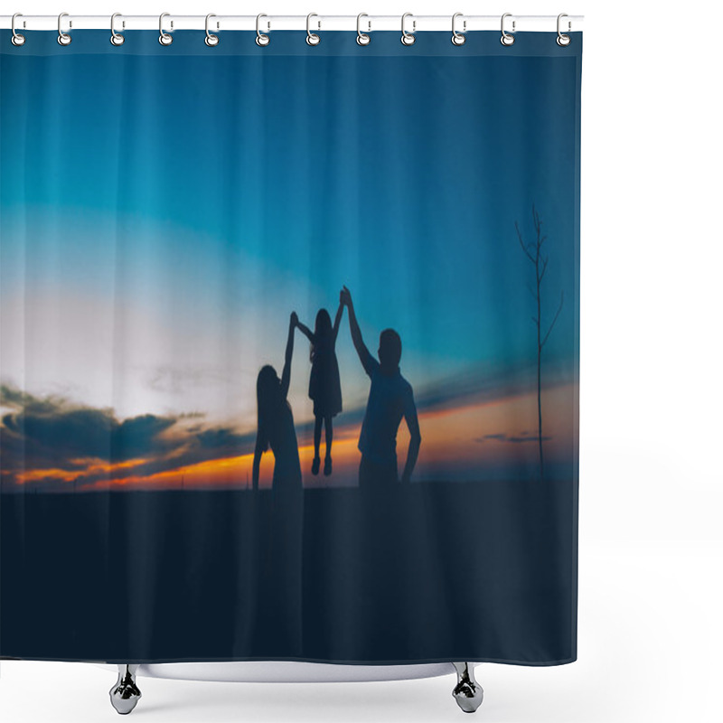 Personality  Happy Family Together Shower Curtains