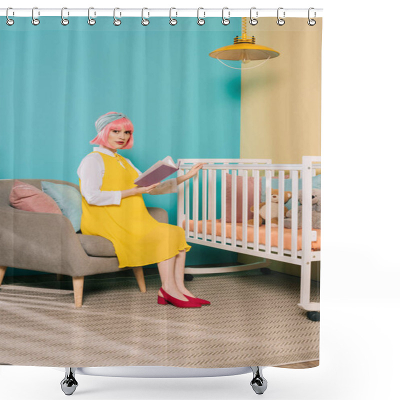 Personality  Pin Up Pregnant Shower Curtains