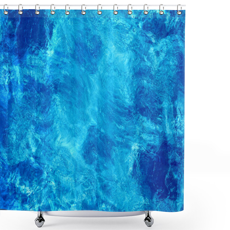 Personality  Photo Background Blue Water Sea Waves Shower Curtains