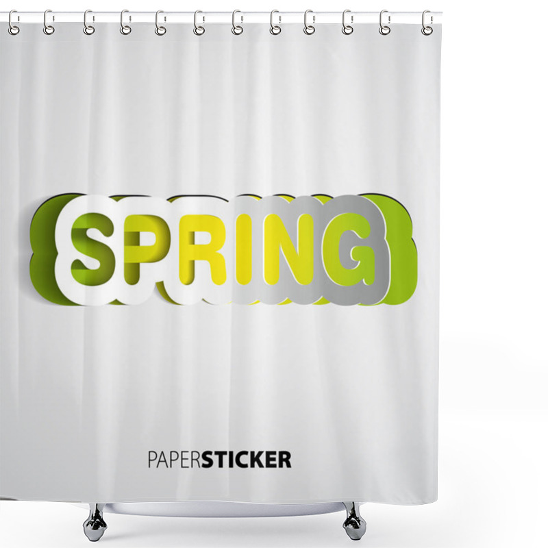 Personality  Paper Spring Sign- Spring Shower Curtains