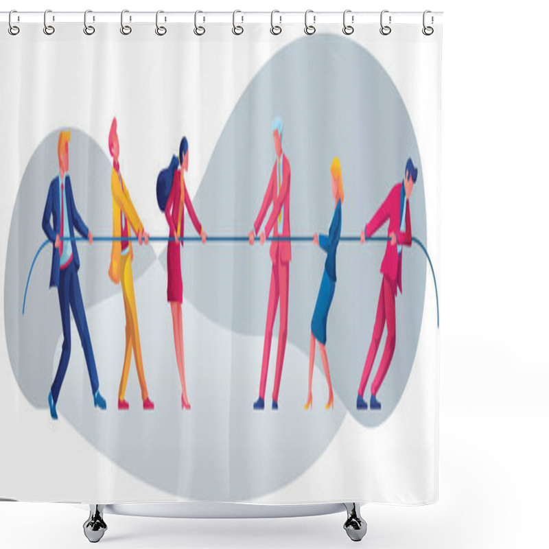 Personality  Tug Of War Shower Curtains