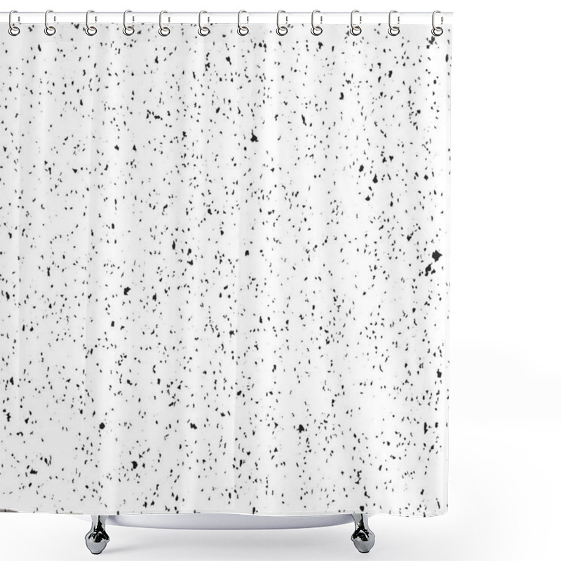 Personality  GRUNGE SEAMLESS VECTOR PATTERN. PAINTED DIRTY MONOCHROME TEXTURE ON WHITE BACKGROUND. Shower Curtains