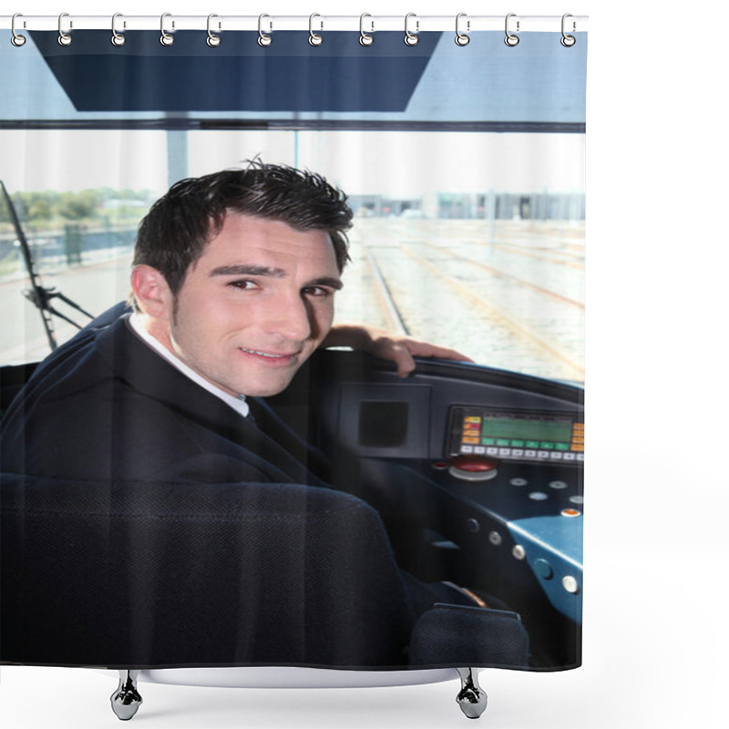 Personality  Train Driver Shower Curtains