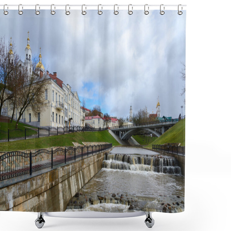 Personality  Estuary Spring Vitba And Views Of The Pushkin Bridge Shower Curtains