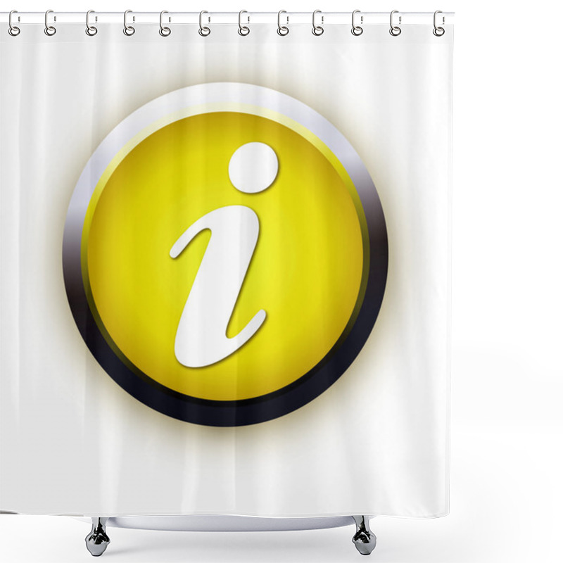 Personality  I Button For Information Shower Curtains