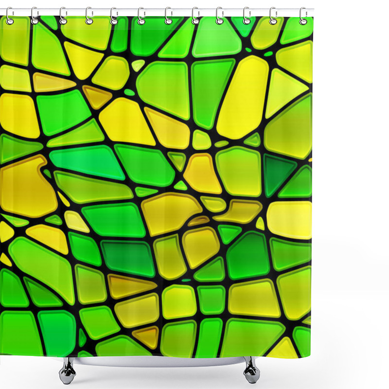 Personality  Abstract Vector Stained-glass Mosaic Background Shower Curtains