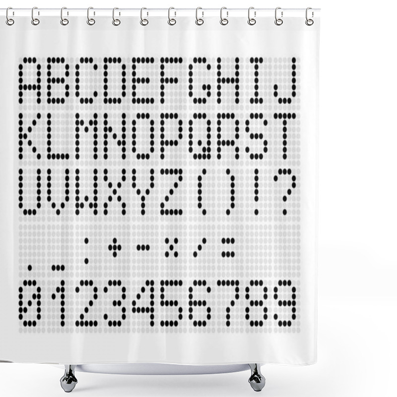 Personality  Font With Letters, Numbers, Mathematical Symbols   Shower Curtains