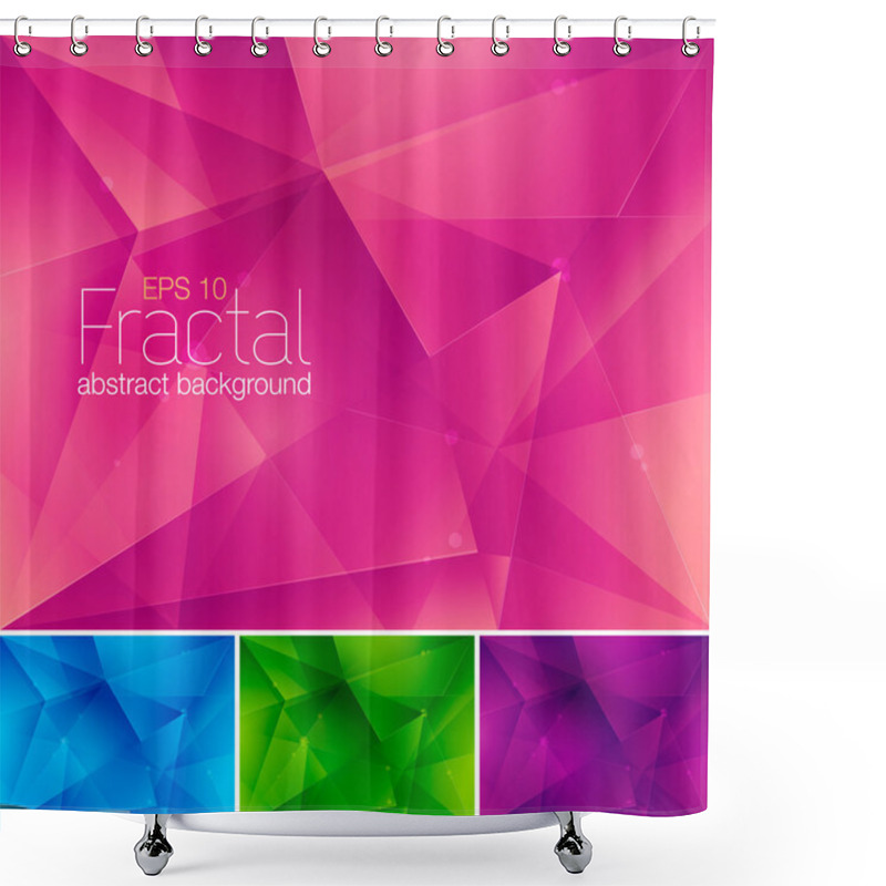 Personality  Fractal Abstract Background Shower Curtains