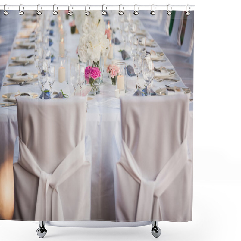 Personality  Wedding Table Shower Curtains