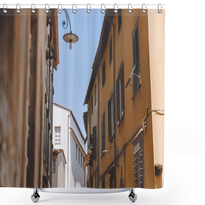 Personality  Ancient City With Old Houses On Street, Pisa, Italy  Shower Curtains