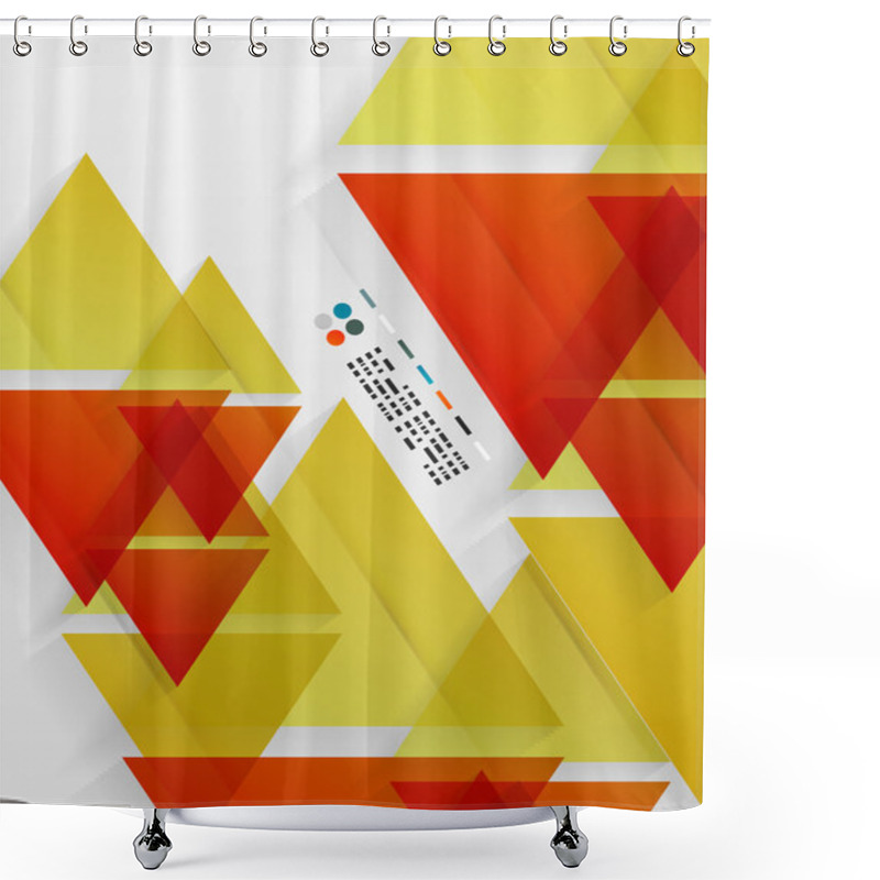 Personality  Abstract Orange Triangles Design Shower Curtains