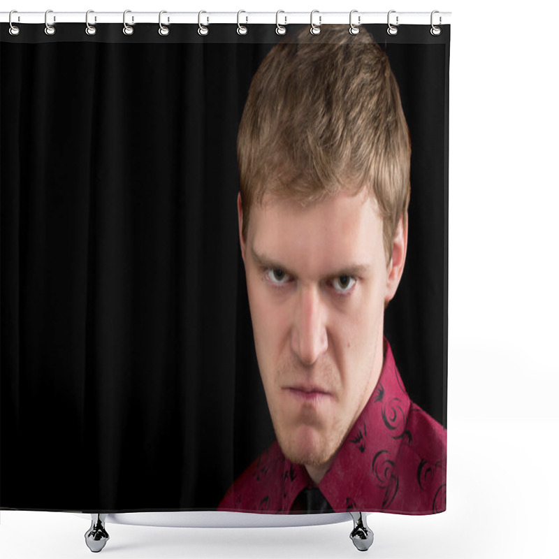 Personality  Angry Young Man Shower Curtains