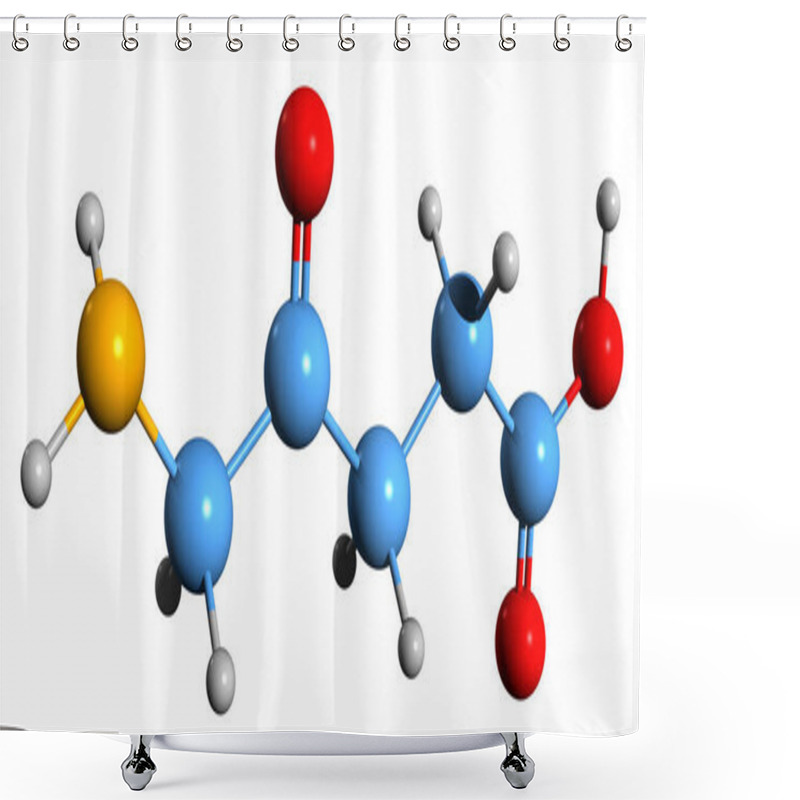 Personality   3D Image Of Aminolevulinic Acid Skeletal Formula - Molecular Chemical Structure Of  Non-proteinogenic Amino Acid Isolated On White Background Shower Curtains