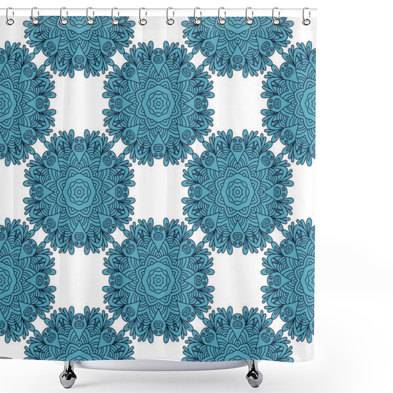 Personality  Seamless  Vector  Background With Mandala. Shower Curtains