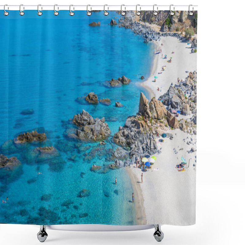 Personality  Marinella Di Zambrone - Paradise White Beach In Calabria At Beautiful Coast - Close To  Tropea - Travel Destination In Italy Shower Curtains