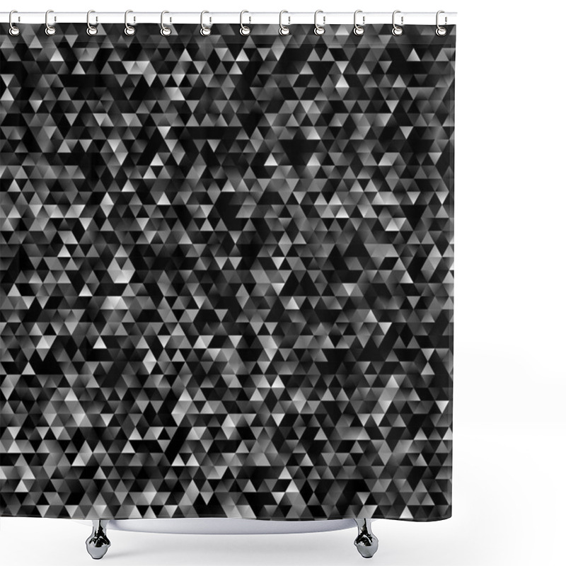 Personality  Geometrical Abstract Triangle Mosaic Background - Gradient Vector Design Shower Curtains