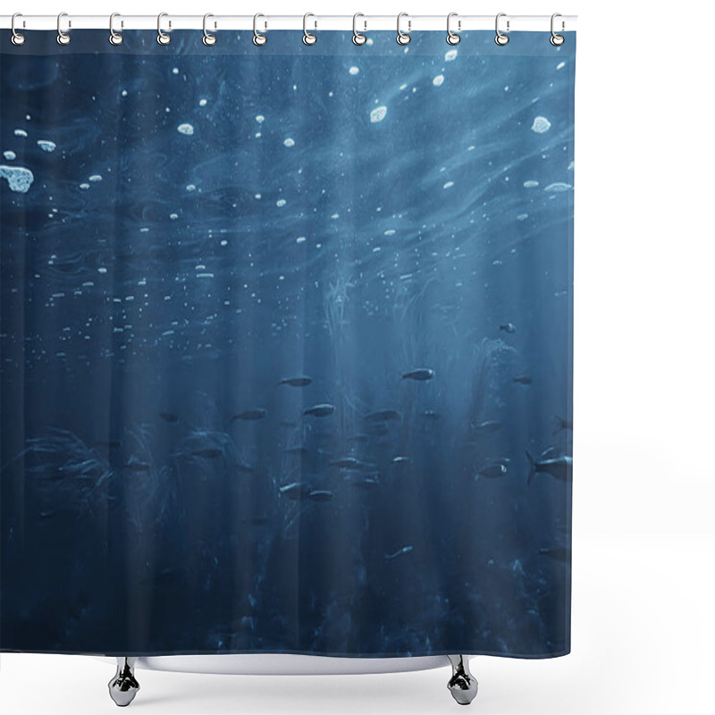 Personality  Fish Underwater Shoal, Abstract Background Nature Sea Ocean Ecosystem Shower Curtains