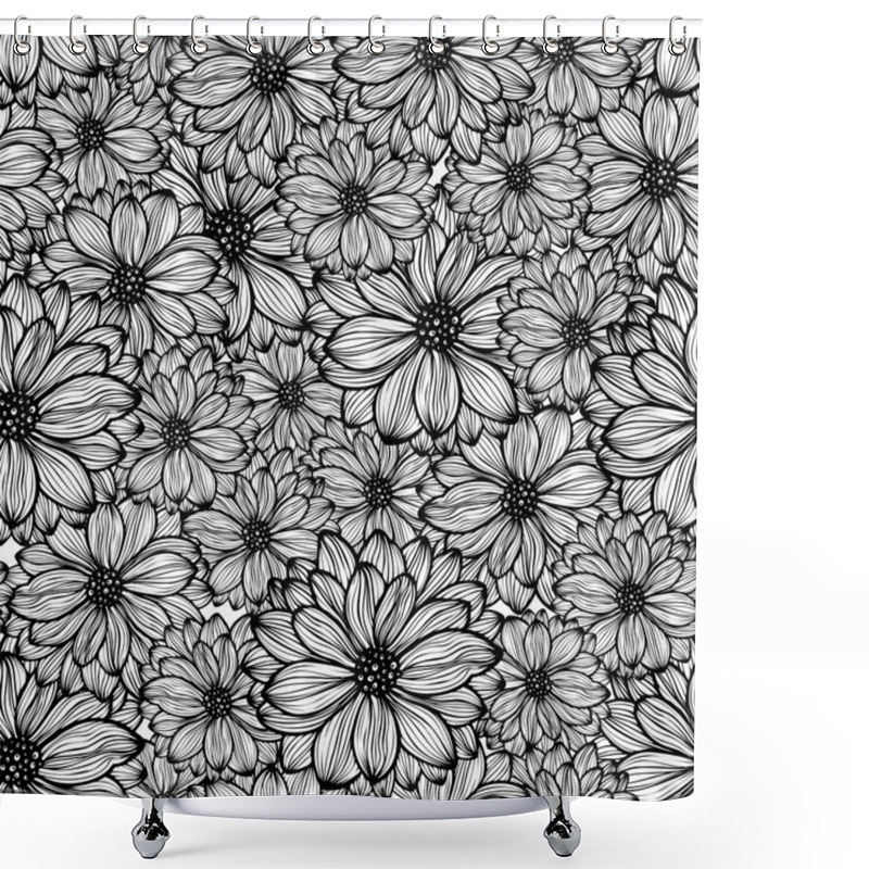 Personality  Pattern With Daisies Shower Curtains