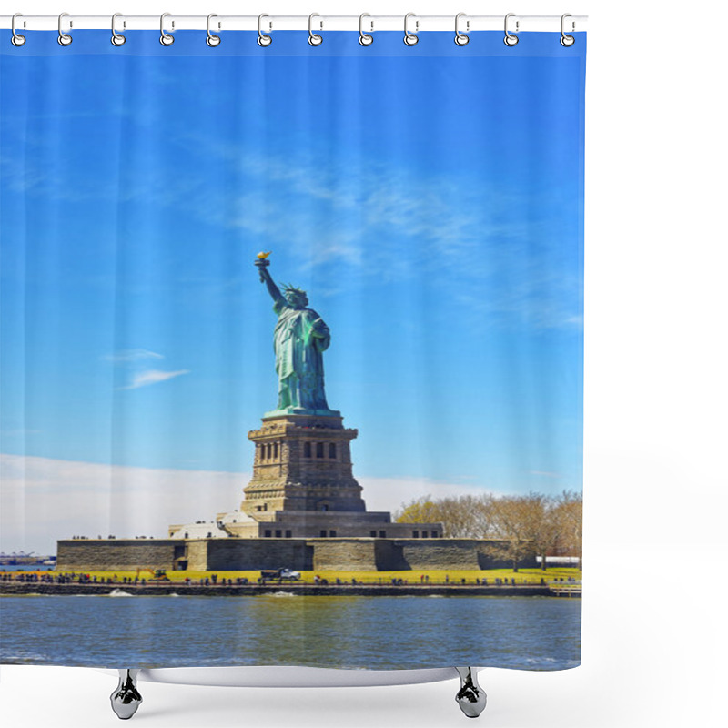 Personality  Statue On Liberty Island In Upper New York Bay Shower Curtains