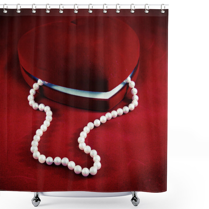 Personality  Necklace Of Pearls Shower Curtains