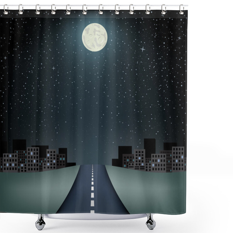 Personality  Horizon Road City Trip Shower Curtains