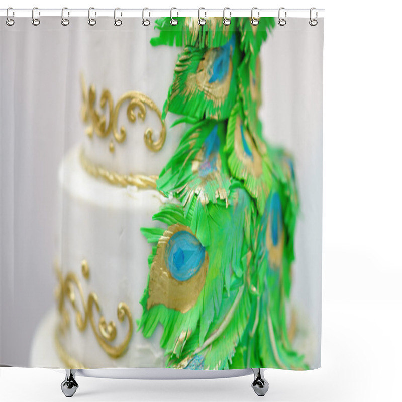 Personality  Delicious White Wedding Cake  Shower Curtains