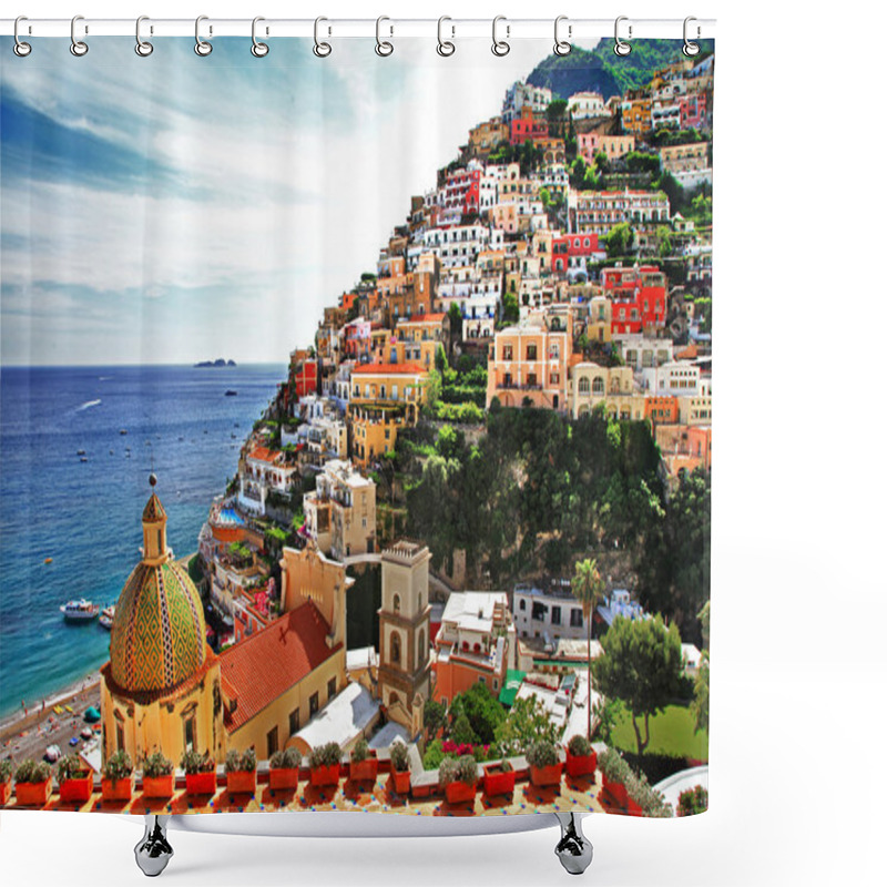 Personality  Pictorial Amalfitana Coast - Positano Shower Curtains