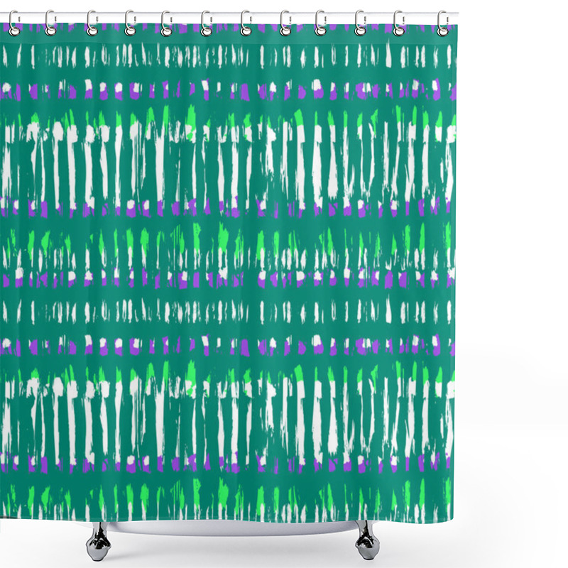 Personality  Ethnic Hand Painted Vector Seamless Pattern Shower Curtains