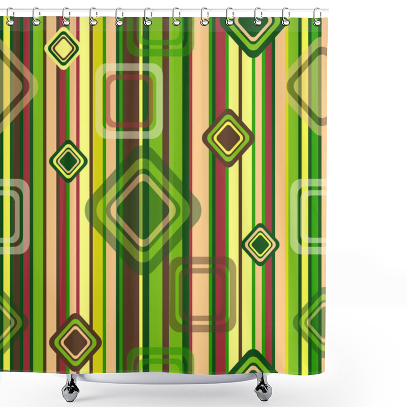 Personality  Seamless Striped Pattern Shower Curtains