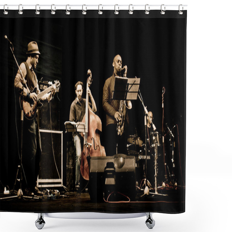 Personality  Jazz Band Shower Curtains